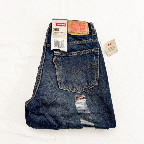 Levi's 505 Regular Short Denim Jeans Size 12 x 26 Inseam NWT - Picture 5 of 5